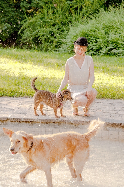 欧米人と犬