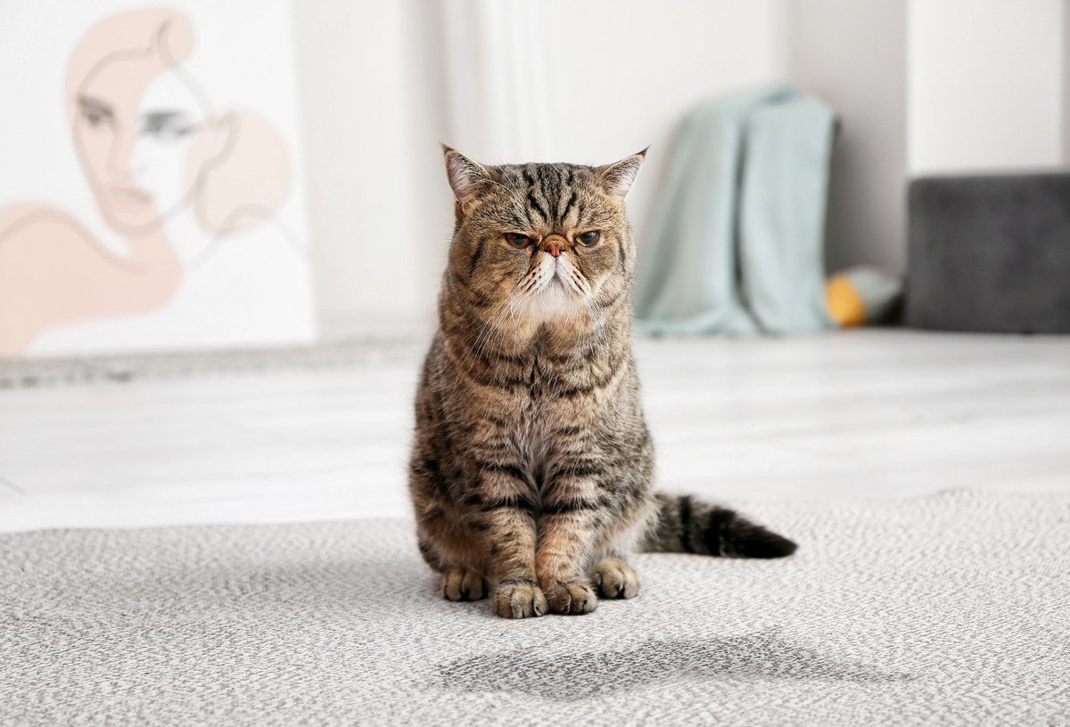 猫の粗相や嘔吐…ニオイや跡を残さない方法3選　きれいな片付け方やオシッコ跡の探し方を解説