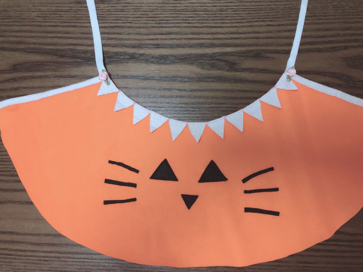 愛猫のためにハローウィン衣装用マントを初めて作ってみました！