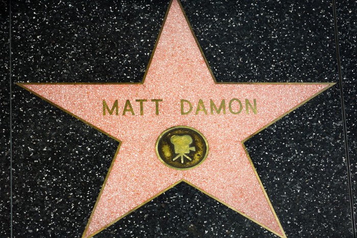 ハリウッドにあるマット・デイモンのWalk of fame