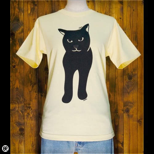 Black cat Tシャツ フロント