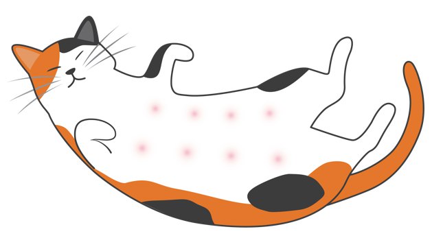キャットリボンイメージの猫イラスト