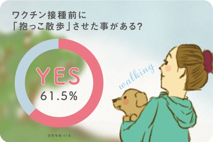 ワクチン接種前（お散歩デビュー前）に抱っこ散歩させたことはある？